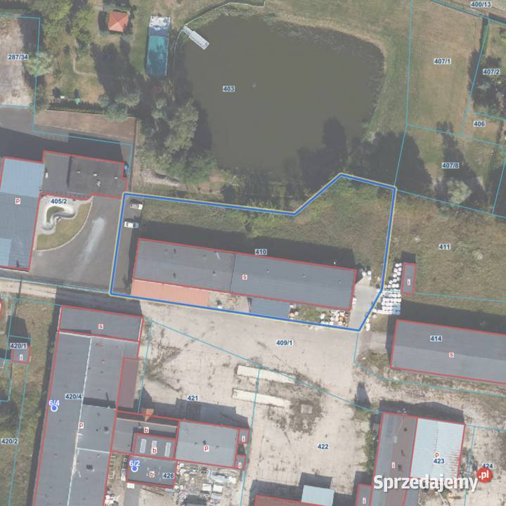 Grunt zabudowany budynkiem produkcyjno Łochocin