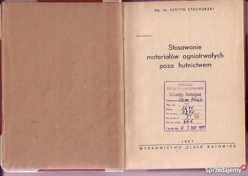 2322 STOSOWANIE MATERIAŁÓW OGNIOTRWAŁYCH POZA HU Książki naukowe i popularnonaukowe Czyrna