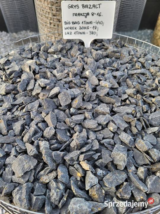 Grys Bazaltowy Bazalt 816 i 1622 mm Kamienie Dom i Ogród