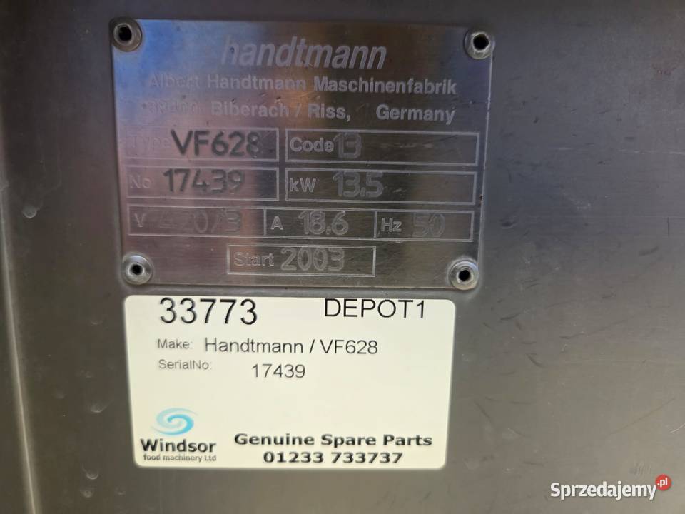 Nadziewarka próżniowa Handtmann VF 628 z Produkcja Krotoszyn
