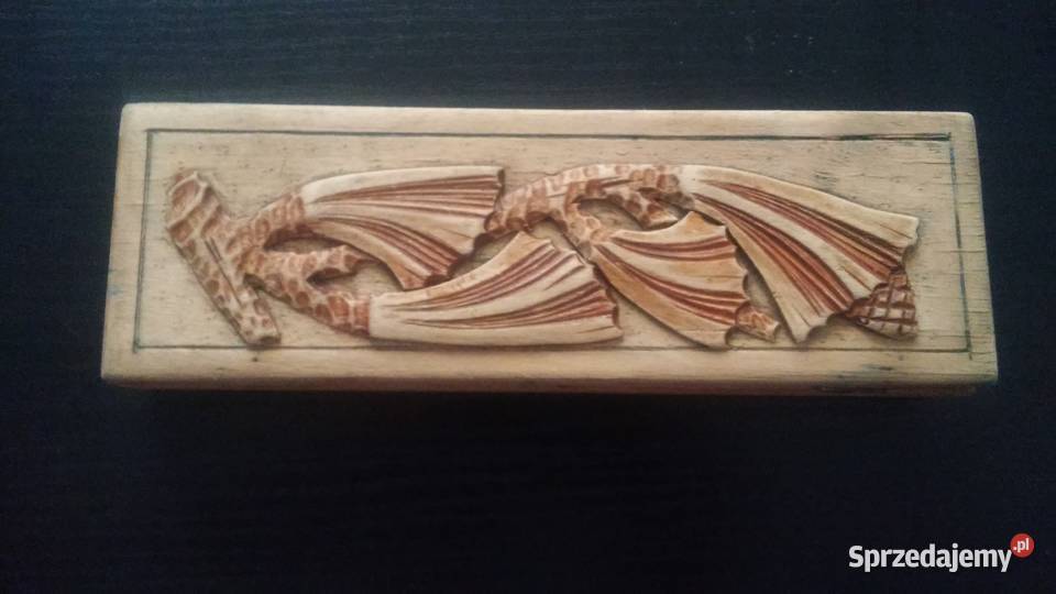 stary piórnik drewniany PRL Warszawa sprzedam