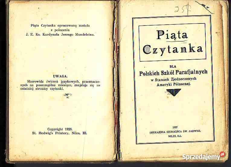 1105 PIĄTA CZYTANKA POLSKICH SZKÓŁ PARAFIALNYCH małopolskie Czyrna