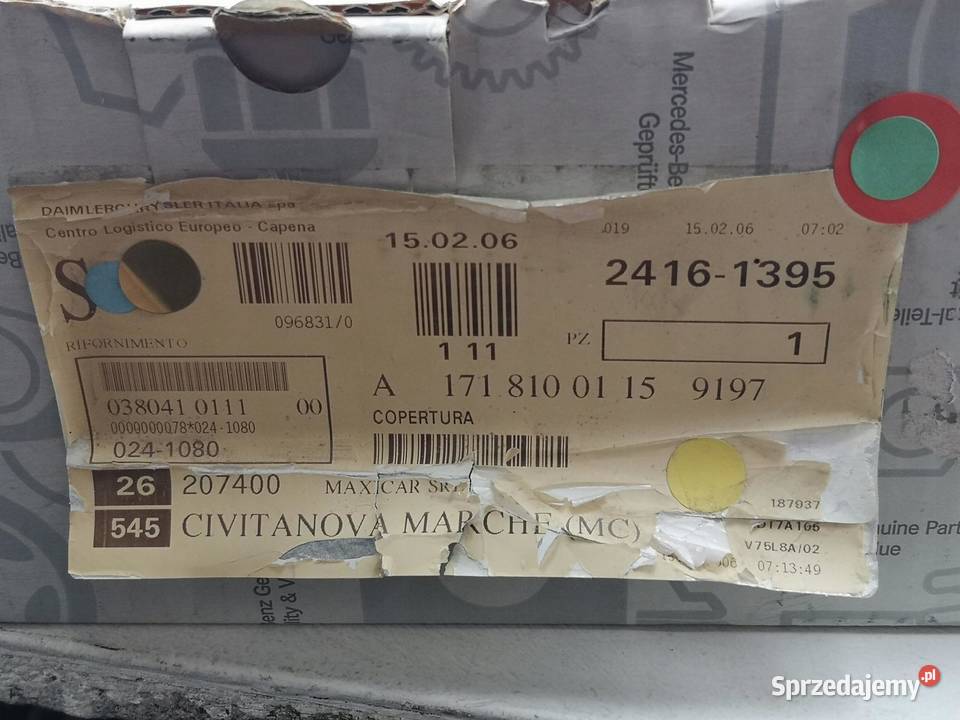 OSŁONA LUSTERKA LEWA MERCEDESBENZ SLK R171 ORI