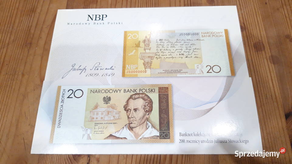 20 Juliusz Słowacki banknot kolekcjonerski Dzierżoniów sprzedam