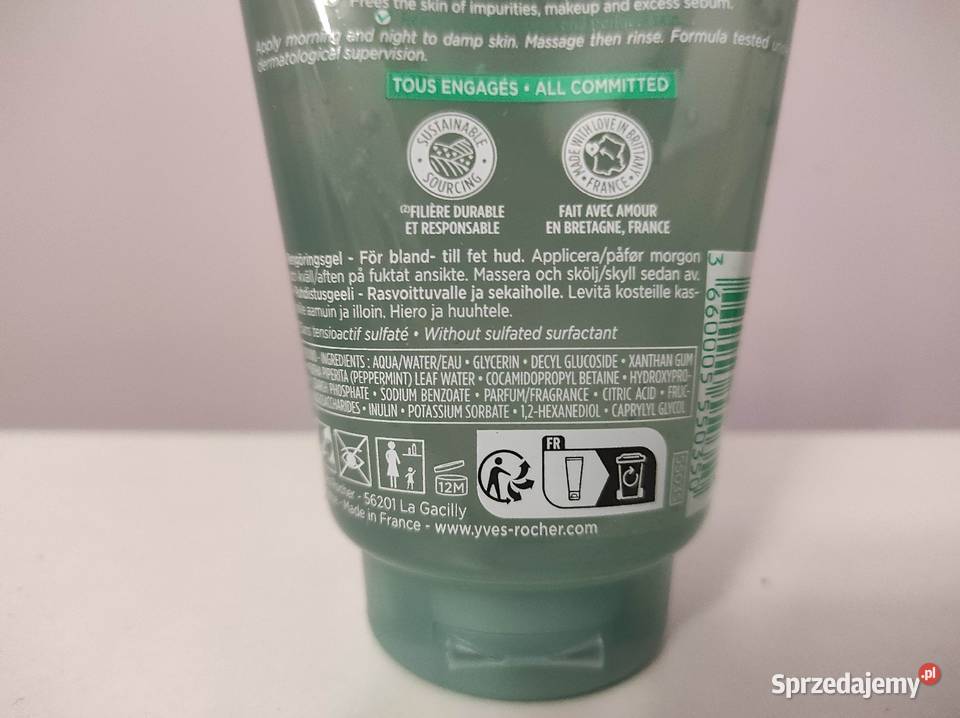 Yves Rocher żel do twarzy nowy Pure Menthe Płock