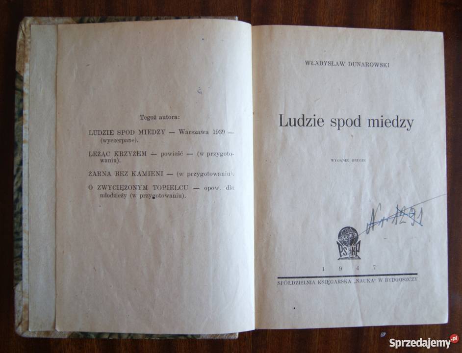 Władysław Dunarowski Ludzie spod miedzy 1947 Parczew