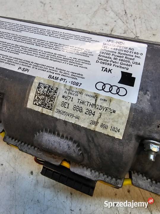 PODUSZKA POWIETRZNA PASAŻERA AUDI A4 B7 Poduszki powietrzne