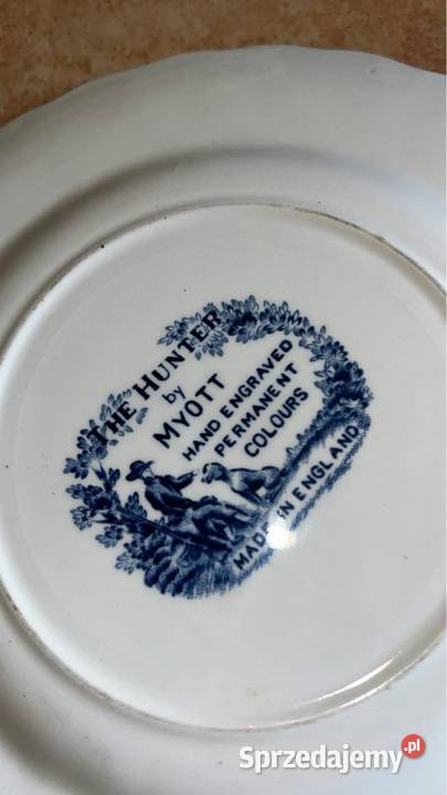 Talerzyk niebieska angielska porcelana Gdańsk