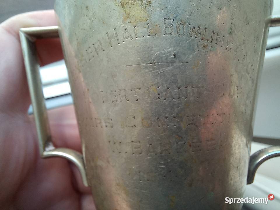 Posrebrzany puchar Angielski z 1941 z Zawodów mazowieckie Piastów sprzedam