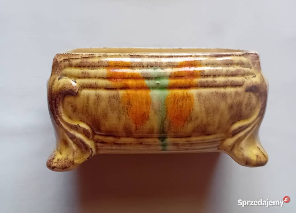 Ceramiczna szkatułka Jasba zdobiona glazurą Koźminek