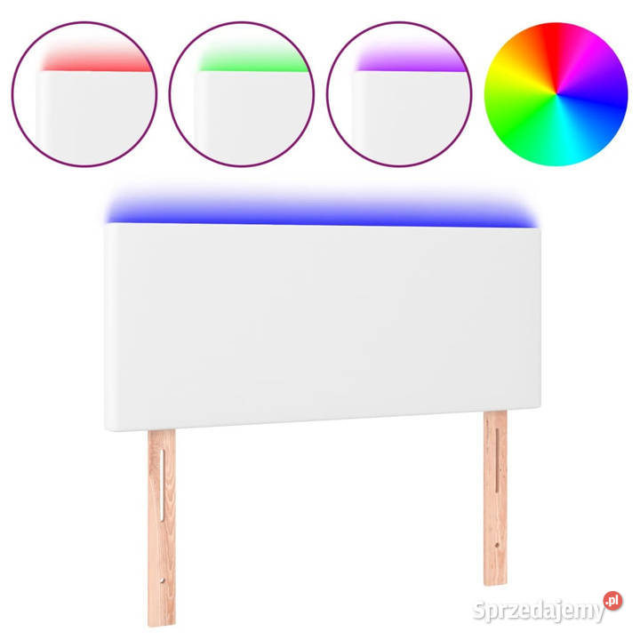 Zagłówek do łóżka z LED biały 80x5x7888 sztuczna Warszawa sprzedam