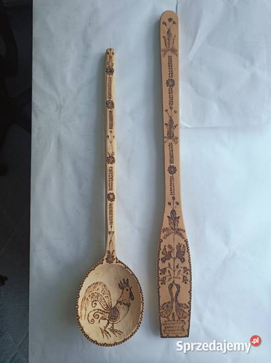 Łycha nabierak drewniana 56 Mieszadło 63 oba pomorskie Gdynia