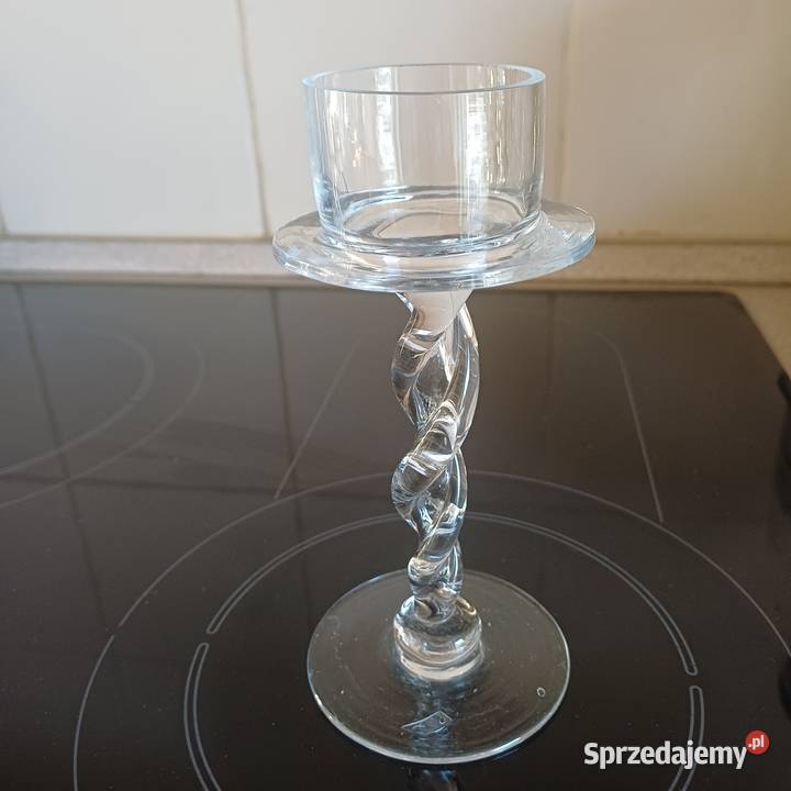 Świecznik szklany 16 Sieradz sprzedam