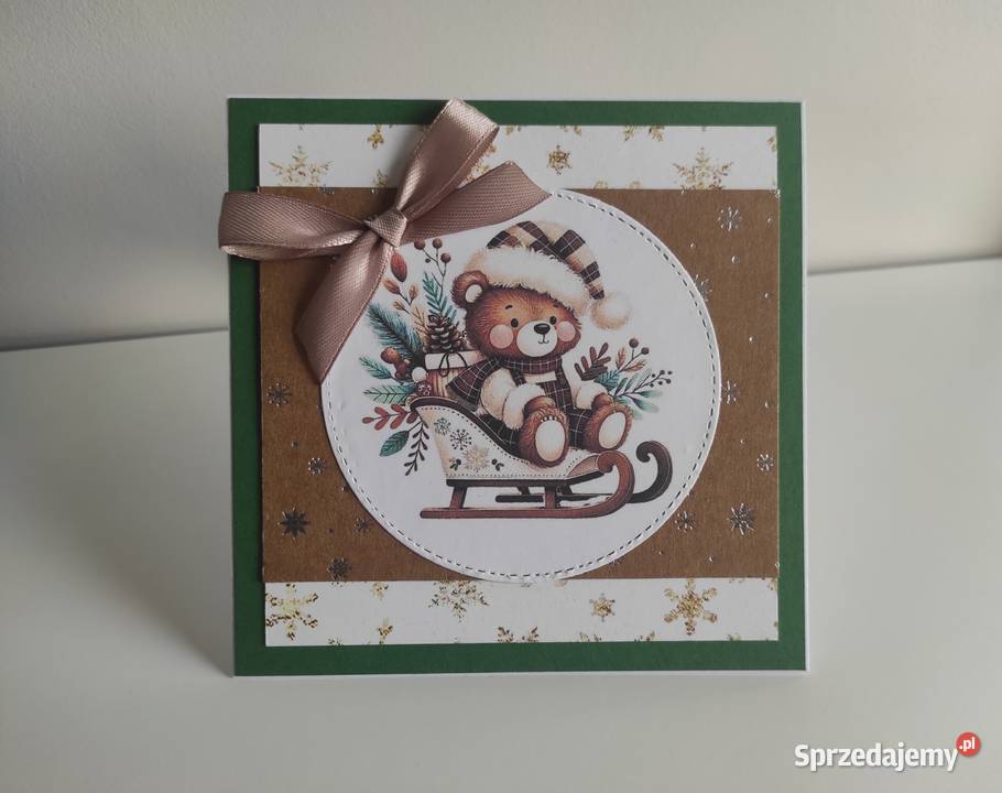 Kartka ręcznie robiona handmade świąteczna Boże