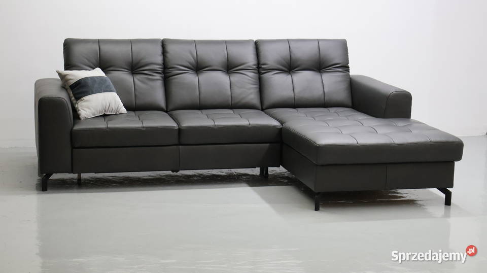 TOH Narożnik z funkcją spania skóra naturalna Poznań