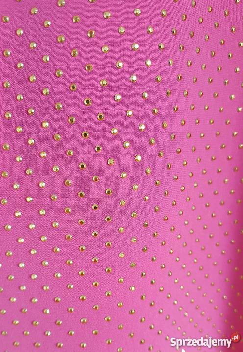 Sukienka Versace HM różowa jedwabna złote dżety Szczecin