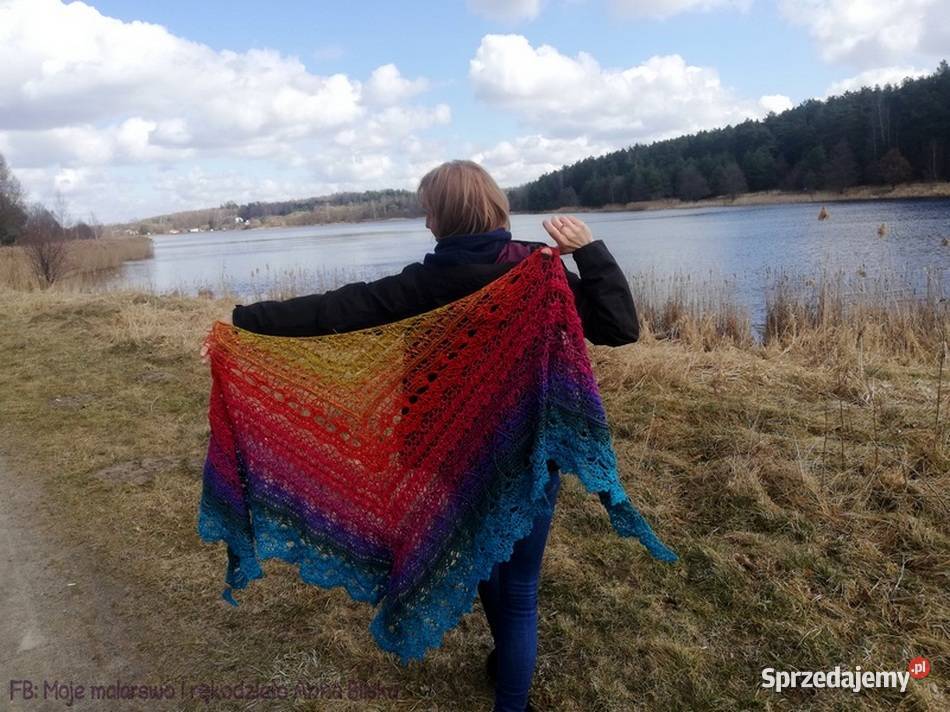 Chusta ombre tęczaRękodzieło NOWA Skarżysko-Kamienna
