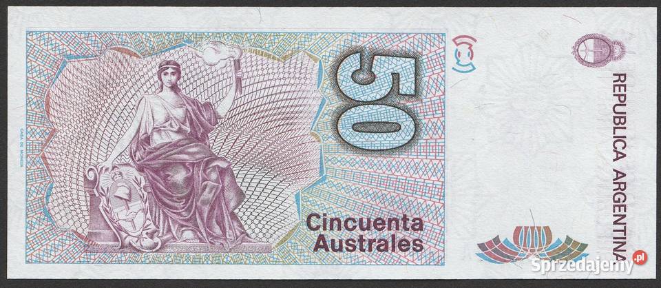 ARGENTYNA 50 AUSTRALES 1985 STAN BANKOWY UNC Łódź