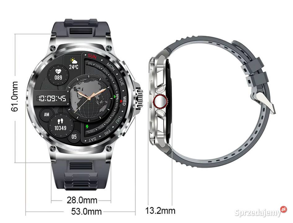 SmartWatch Inteligentny V69 185 calowy okrągły