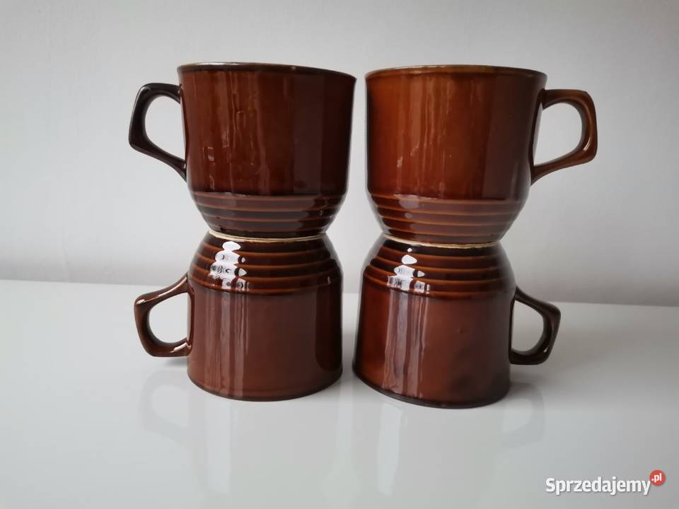 Stary nieużywany kubek Mi 4 sztuki porcelit Porcelana i szkło