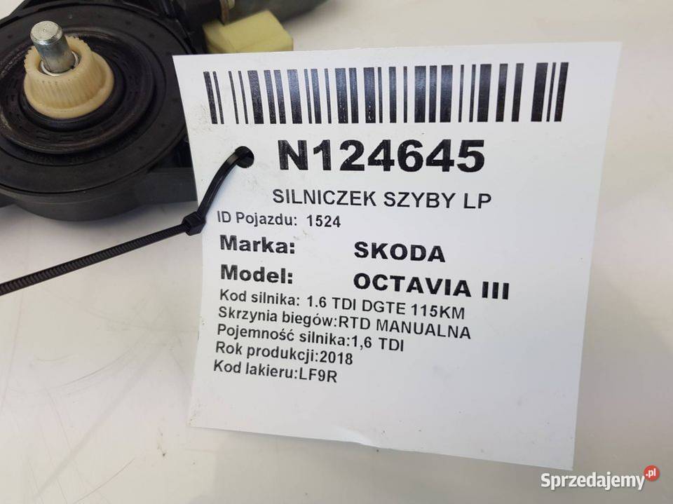 SILNICZEK SZYBY LP 5Q0959801B SKODA OCTAVIA III Lipno