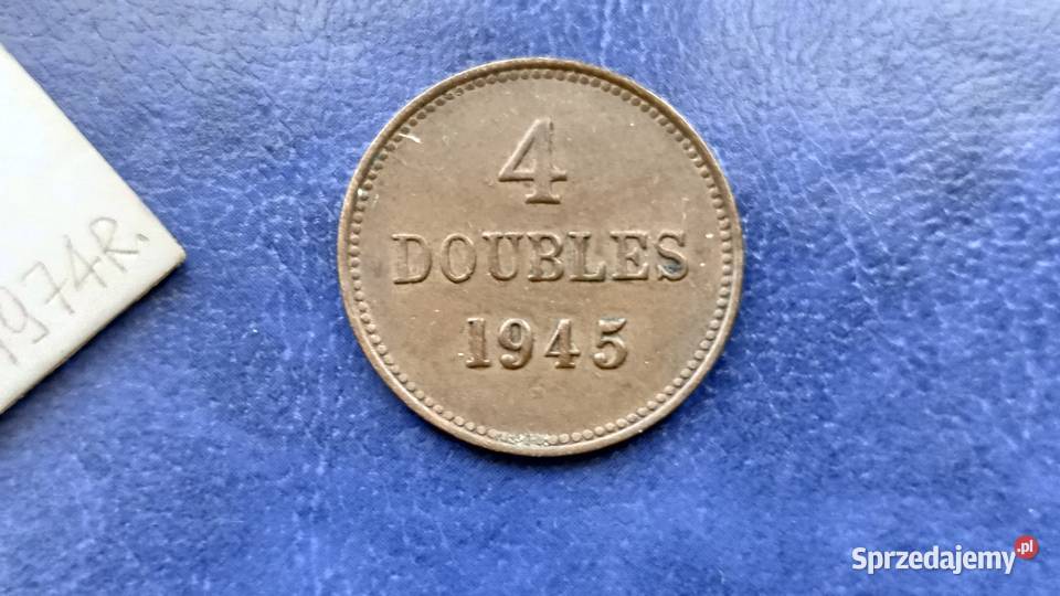 Stare monety 4 doubles 1945 Guernsey