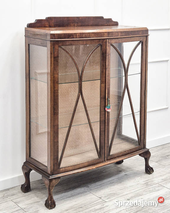 Angielska Witryna ORZECHOWA serwantka 38cm