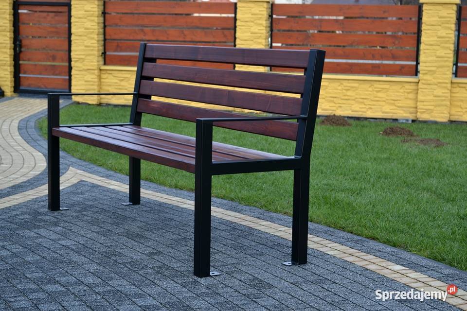 ławka parkowa z podłokietnikiem miejska ogrodowa Siedliska