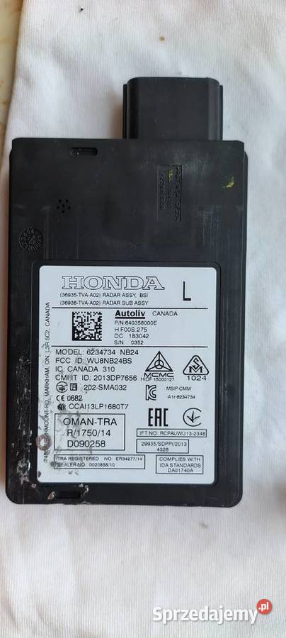 Honda Accord X gen 10 2018 radar martwe pole Niepołomice