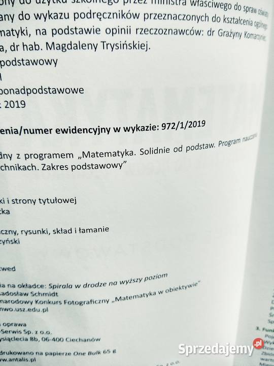 Matematyka podręcznik 1 Pazdro podstawa sprzedam