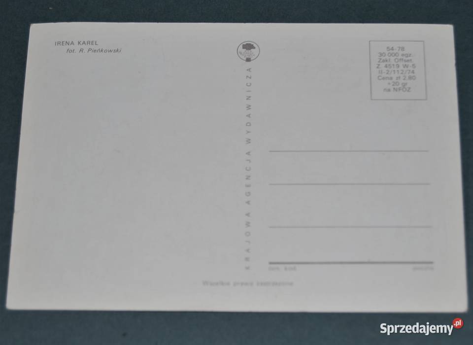 Pocztówka Irena Karel Starocia