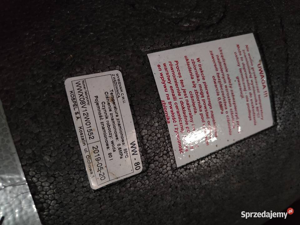 Boiler z grzałką prawie nie używany Huszcza