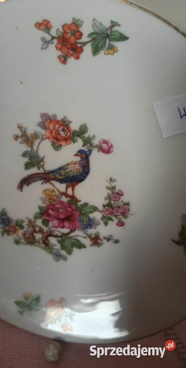 Talerzyk deserowy z pawiem bez sygnatury pomorskie