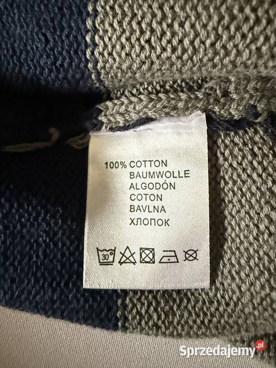 Sweter męski Million X M 164 szary granat paski Odzież i bielizna męska śląskie