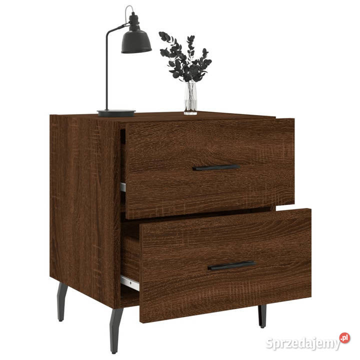 Szafki nocne 2 brązowy dąb 40x35x475 WM827355 Meble Warszawa