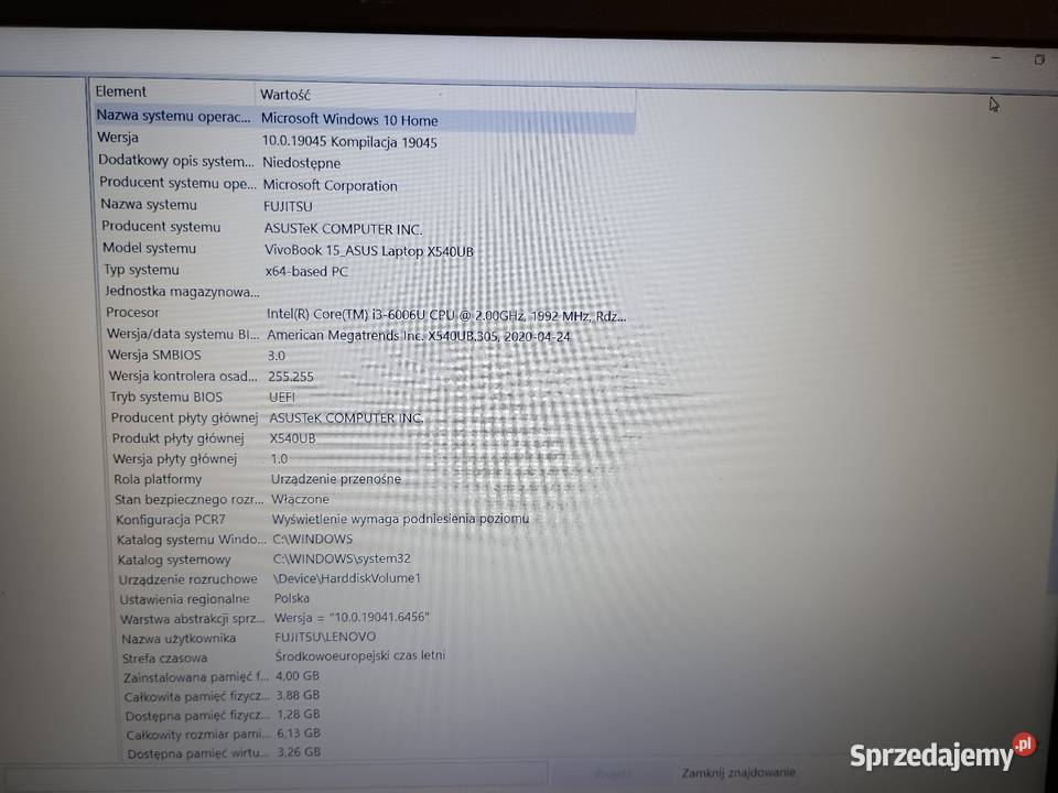 Komputer Asus A 540U Asus Wągrowiec