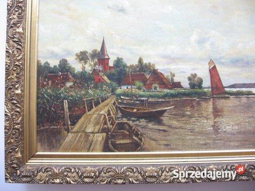 Stara przystań obraz olejny Łódź