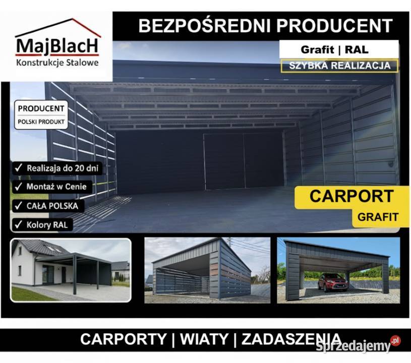 Samochodowy CARPORTZadaszenie na pojazd Schowek małopolskie Zakopane sprzedam
