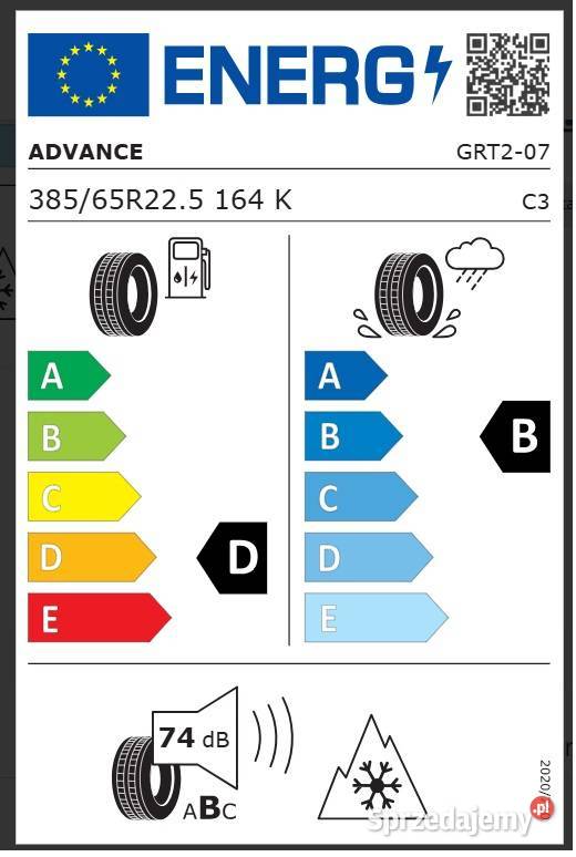 38565 R225 ADVANCE TYRE GRT2 opony naczepowe 4 Zarębki