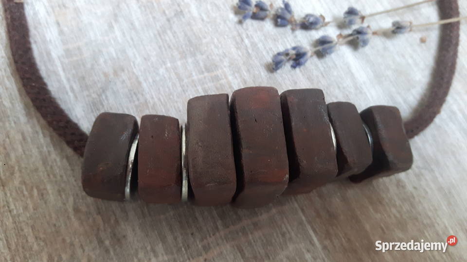 Naszyjnik ceramiczny ręcznie wykonany Otwock