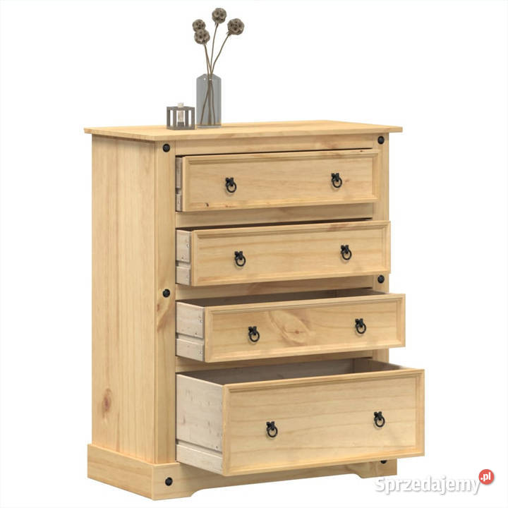 Komoda Corona 92x48x120 lite drewno sosnowe Warszawa