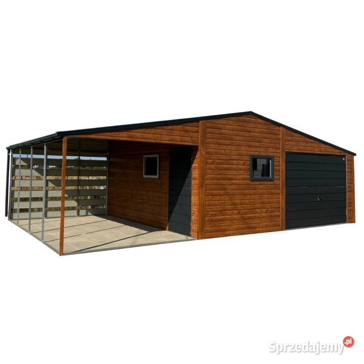 Garaż jednostanowiskowy 855 m z Wiatą Dach Poborowo