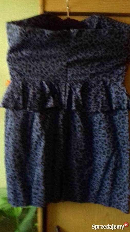 Sukienka z falbanką w talii WYSYŁKA Iława sprzedam