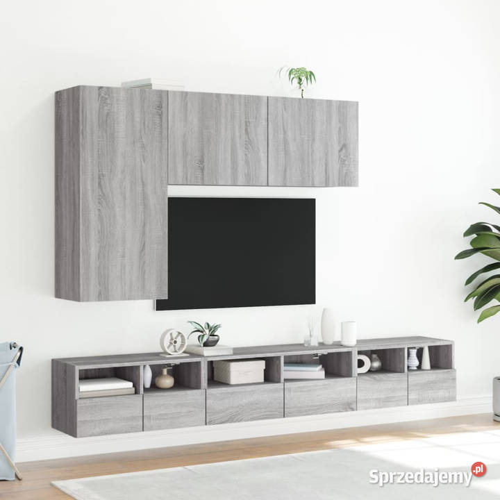 Ścienna szafka TV szary dąb sonoma 60x30x30