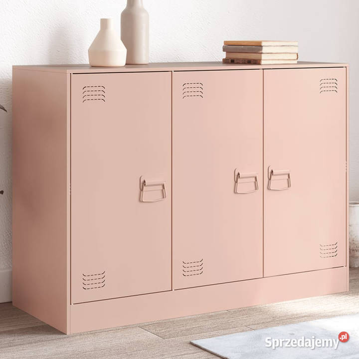Szafka różowa 99x39x73 stal WM841722 Meble Warszawa