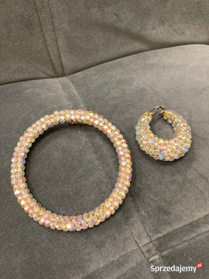 Nowe błyszczące unikatowe klipsy vintage USA Kolczyki podkarpackie Nisko