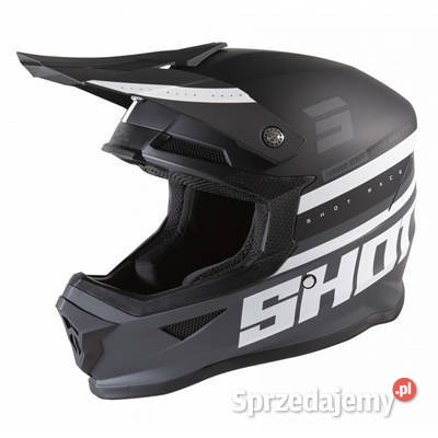 KASK SHOT CROSS ENDURO FURIOUS BLACK GREY M L Kaski i odzież Mrągowo sprzedam