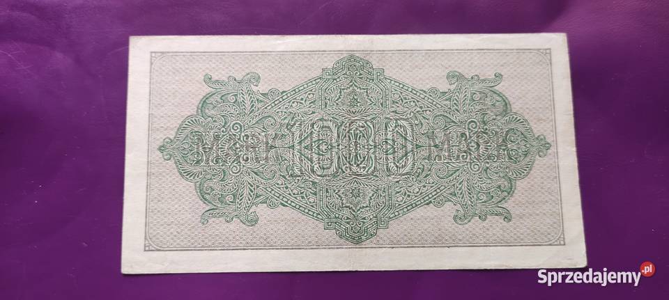 Banknot Niemcy 1000 Mark 1922 Rzadkość Ładny sprzedam