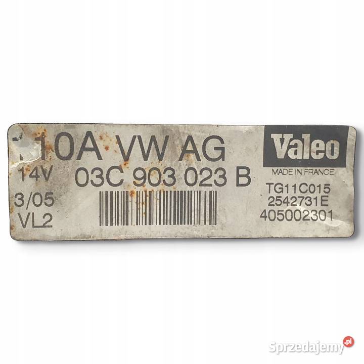 ALTERNATOR VW Golf V 16 FSI 03C903023B 110A Chełm sprzedam