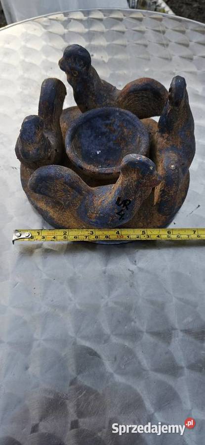 Stare metalowe zabytkowe poidełko ptaków Barlinek sprzedam